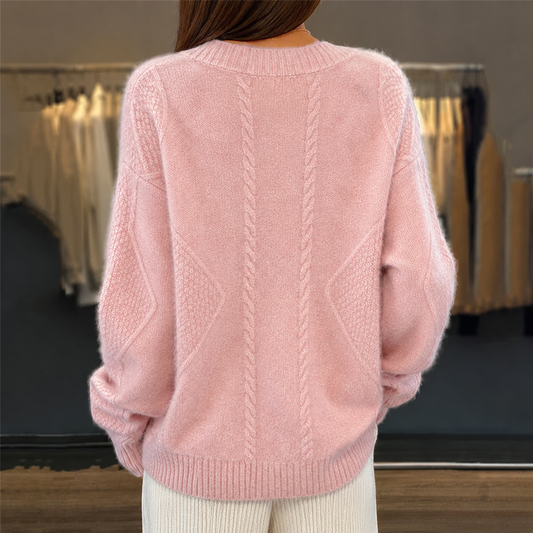 Cardigan In Maglia Con Scollo A V