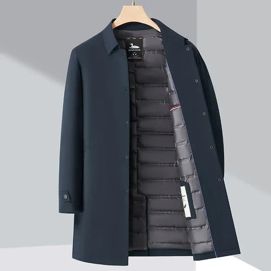 Lined Water-Repellent Padded Trench Coat