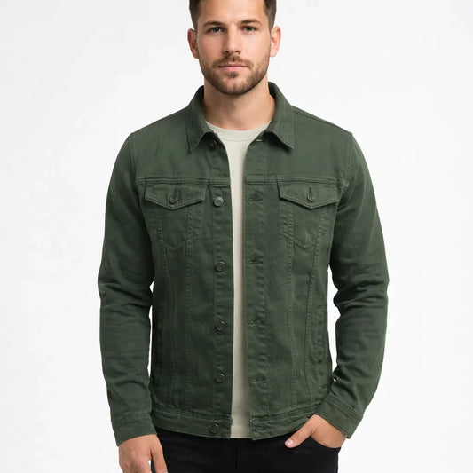Giacca di Jeans Slim Fit in Cotone Uomo