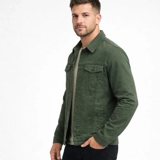 Giacca di Jeans Slim Fit in Cotone Uomo
