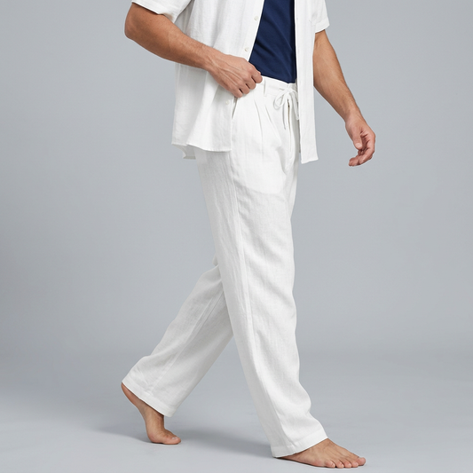 Pantaloni Uomo con Coulisse e Pieghe Frontali