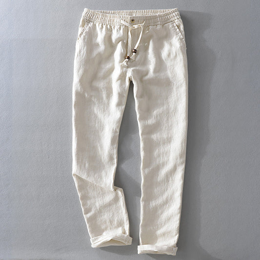 Pantaloni Estivi Leggeri in Lino con Coulisse