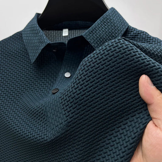 Polo Lavorata a Maglia con Bottoni Uomo