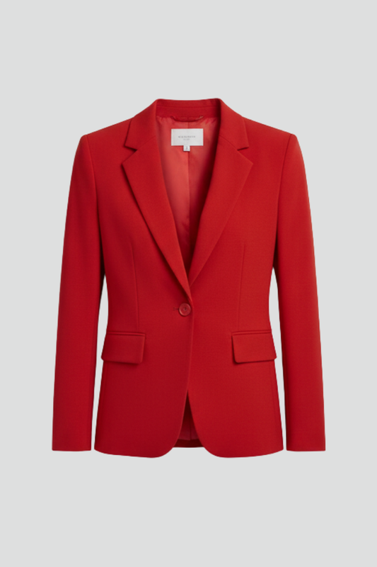 Blazer Elegante Con Revers A Lancia E Bottone Singolo