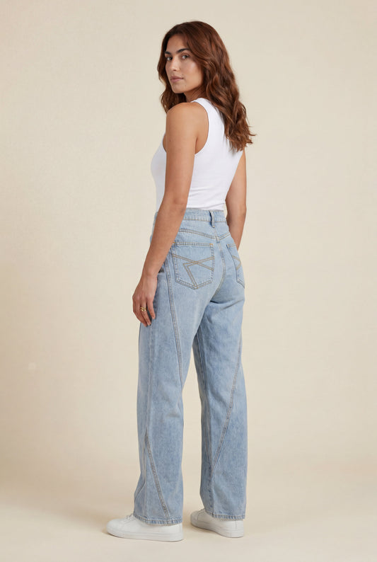 High Waist Straight Leg Jeans