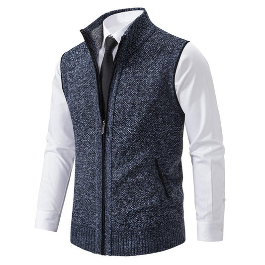 Gilet Girocollo in Maglia con Zip