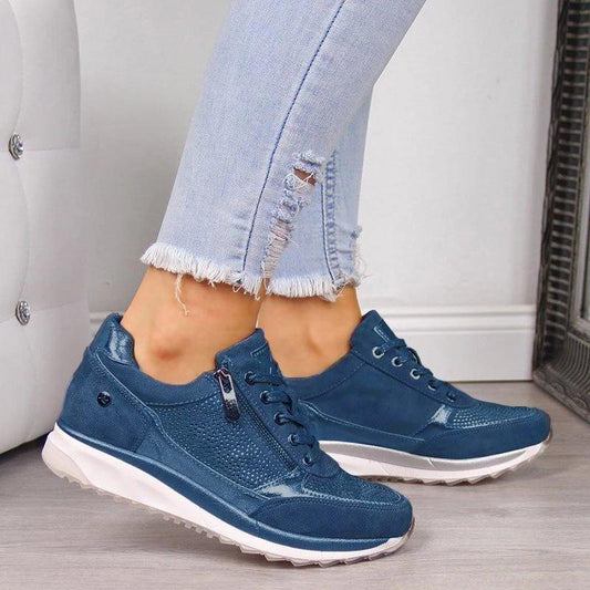 Sneakers Ortopediche con Zip Laterale e Suola Ammortizzata