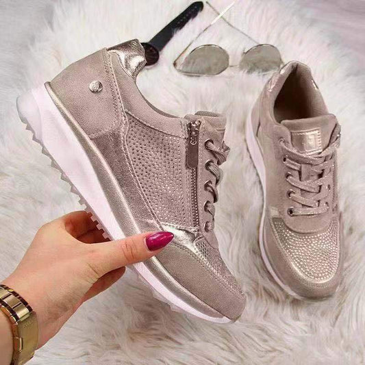 Sneakers Ortopediche con Zip Laterale e Suola Ammortizzata
